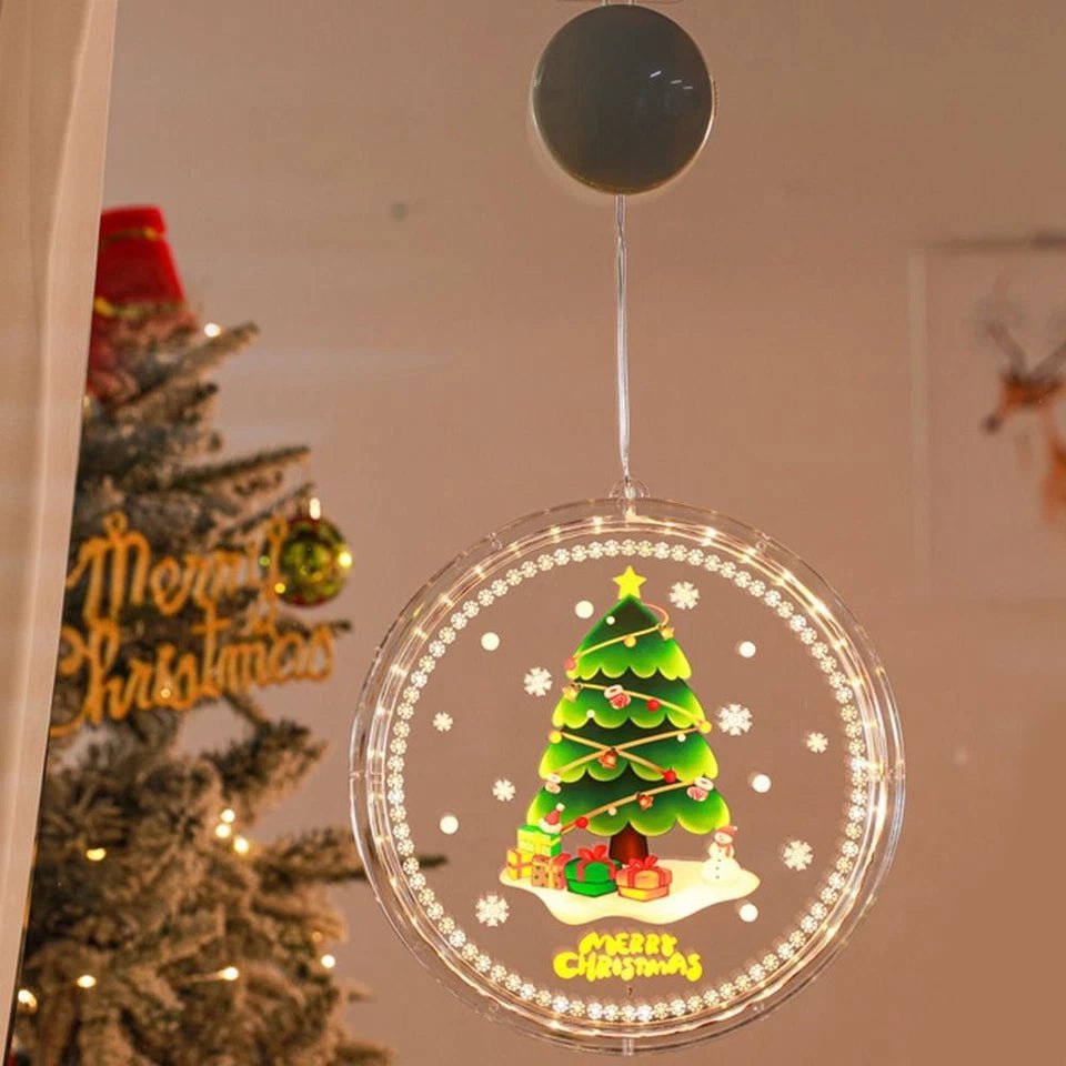 LED Christmas Suction Cup Window Lights – Festive Holiday Lights for Windows, Glass & Smooth Surfaces - Memories InsiteLED CHRISTMAS SUCTION CUP WINDOW LIGHT